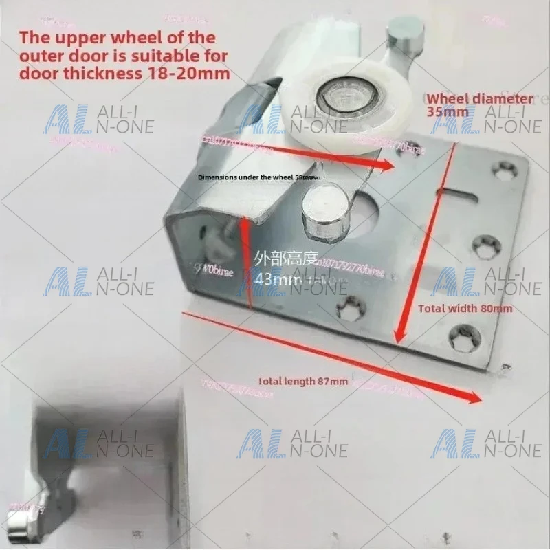 In Stock Spot Goods External Door Wheel Accessories Wardrobe E008 Hanging Track Sliding Pulley Hot Sale
