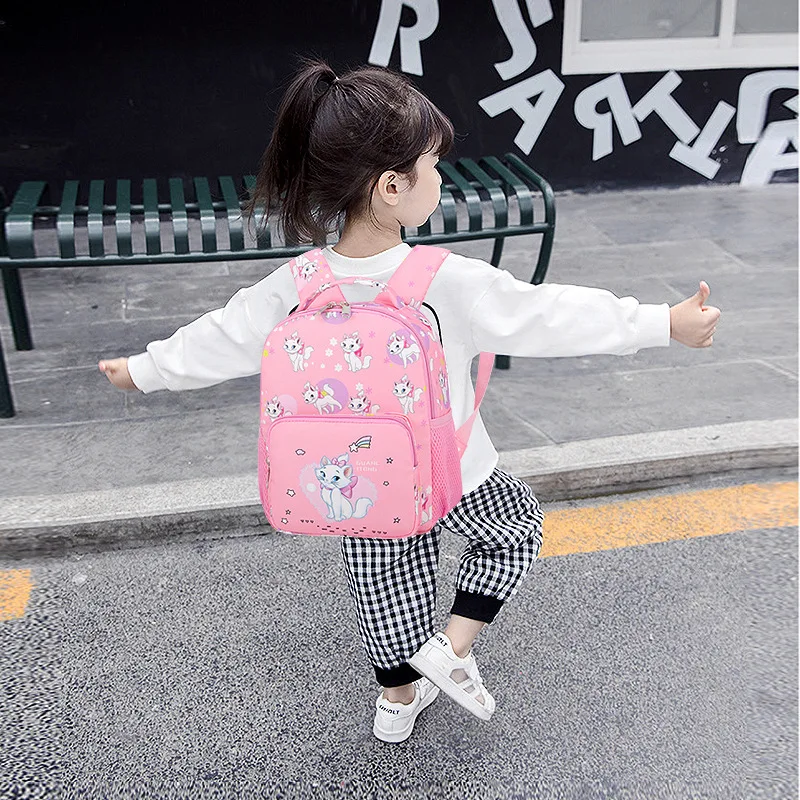 Kids Backpack Fashion Breathable Kindergarten Children Cartoon School Bags Pink Cute Cat Girls Travel Light Rucksack Boy Bookbag