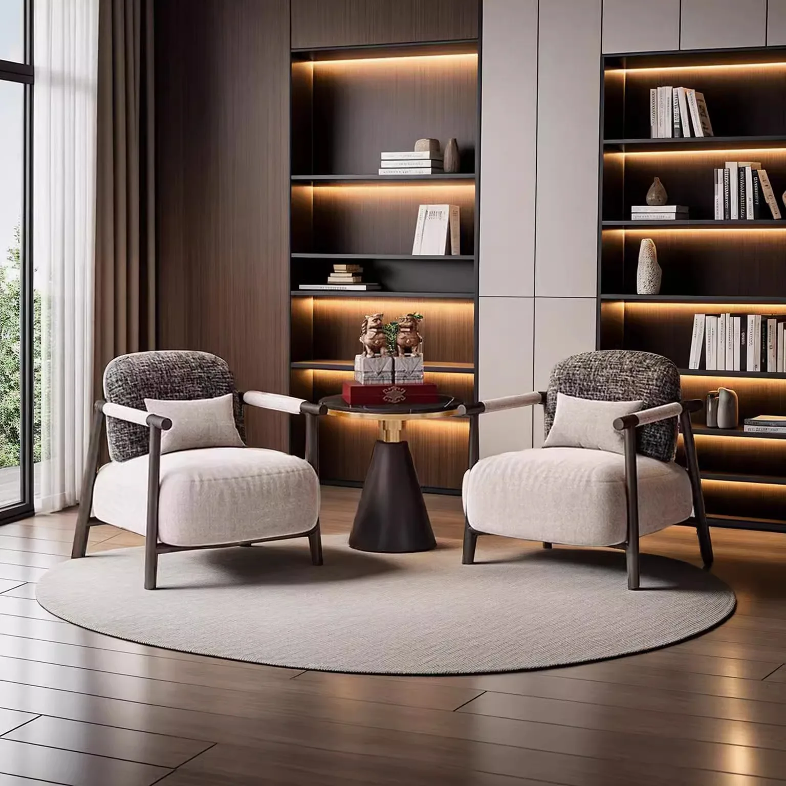 

New Chinese style, light luxury negotiation sofa, modern hotel lobby reception furniture