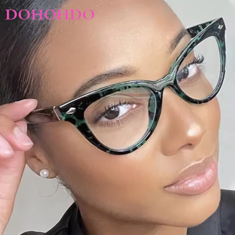 

Trendy Vintage Rice Nail Big Cat Eye Sun Glasses Female Man Fashion Brand Designer Shades Summer Traveling Drive Eyeglass UV400