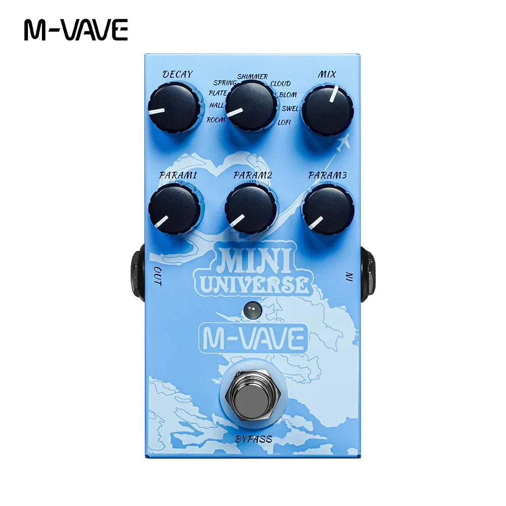 M Vave Mini Universe Guitar Effect Pedal Digital Modeling Reverb Effect Processor Mini Portable For Guitar Players