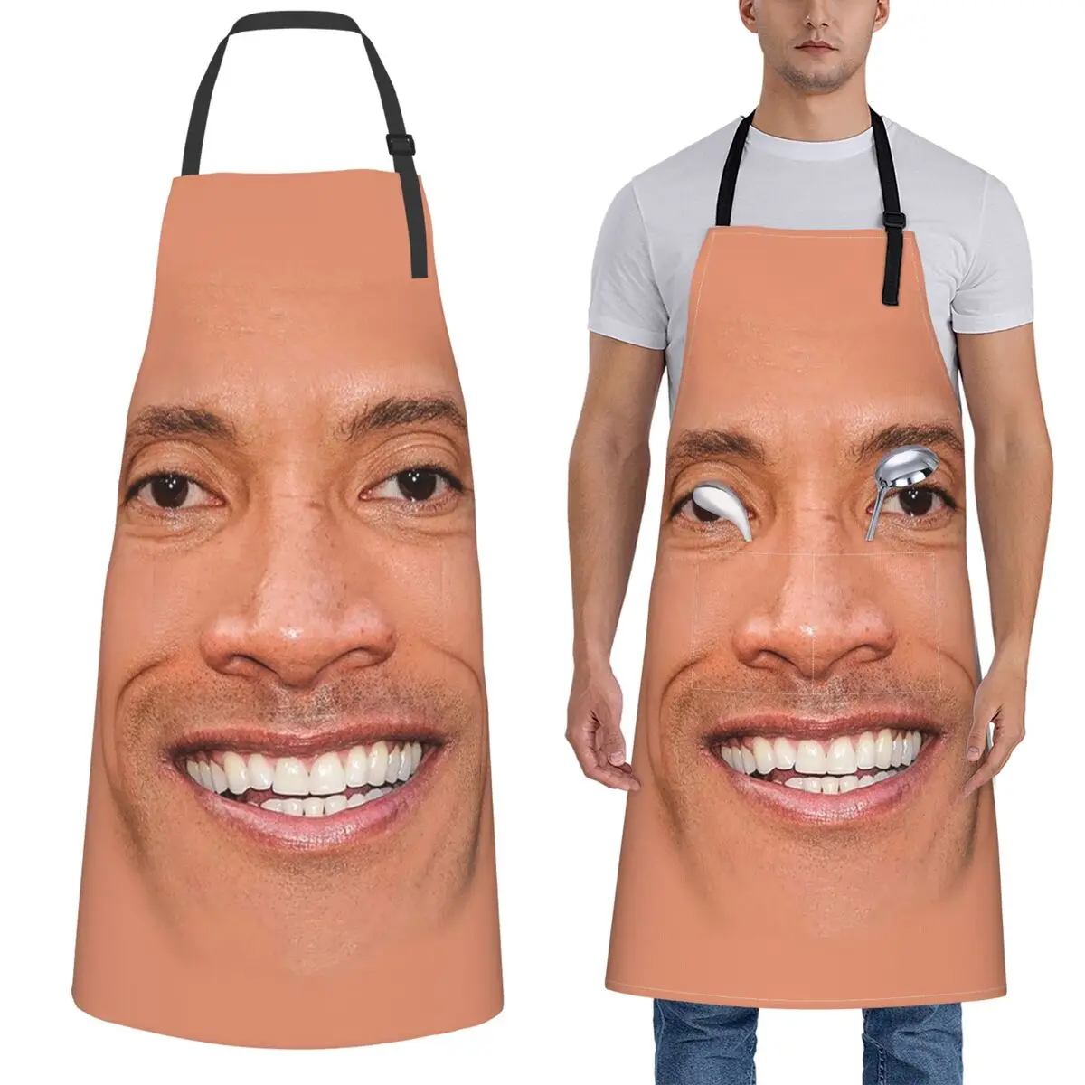 

Dwayne Apron Chef Cooking Baking Tablier Sleeveless Bib Kitchen Cleaning Pinafore for Women Men Gardening