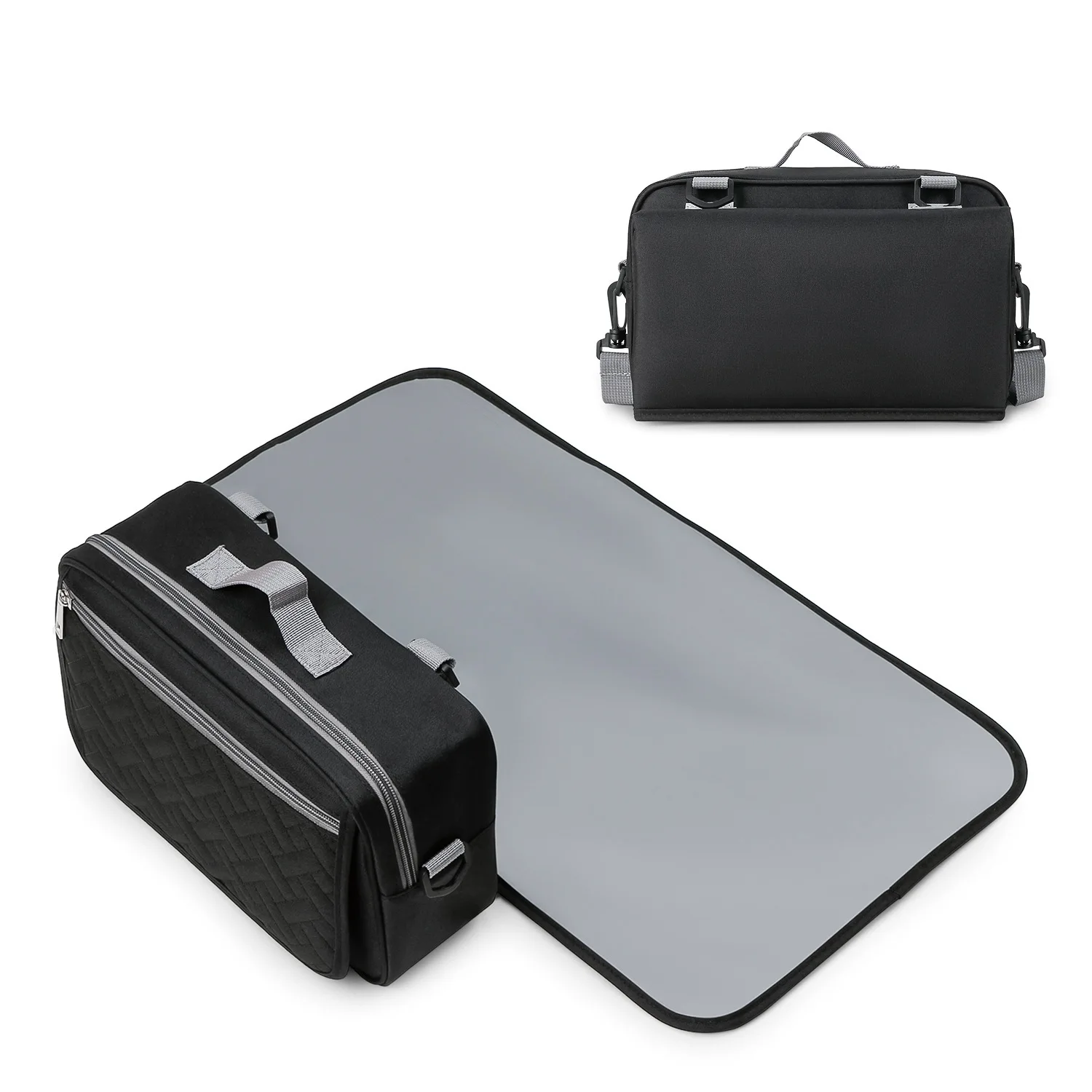 Baby Outdoor Nursing Mat 2-in-1 Diaper Bag Changing Mat Easy Clean Waterproof Changing Pad Multifunctional Stroller Bag