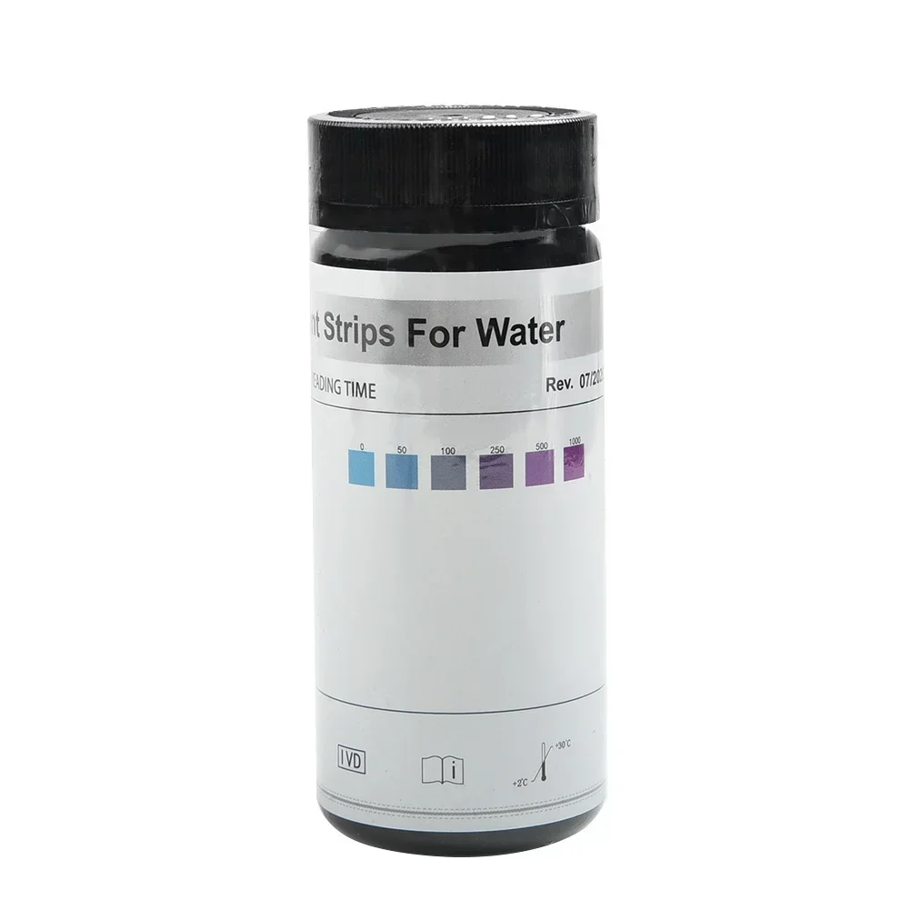 100PCS Water Total Hardness Test Strips Quick Easy Testing Kit 0-425 PPM New Water Quality Test Strip For Testing Hardness PH