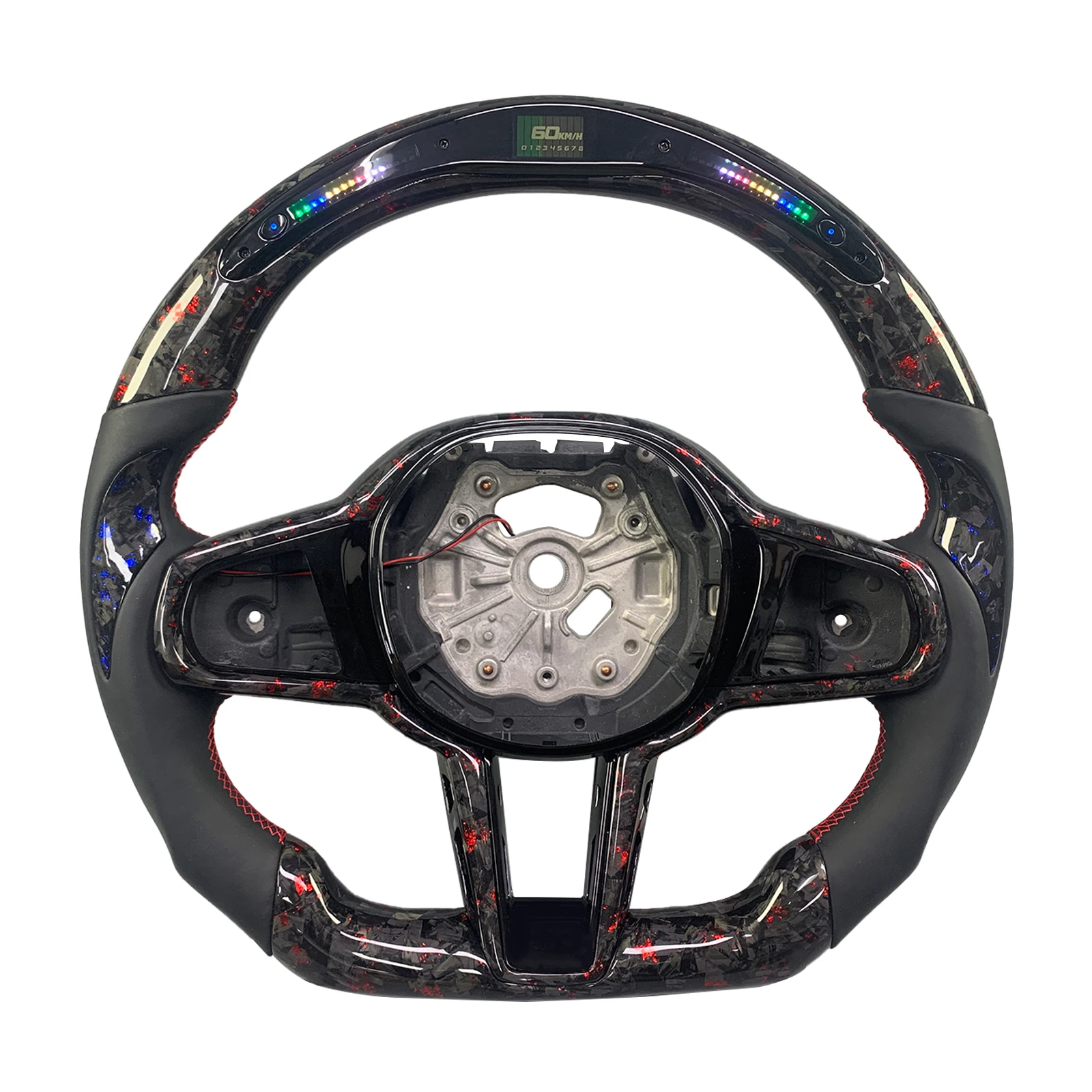 

For CS Custom Carbon Fiber & Leather Sports Steering Wheel with LED Display for G80/G82/G20 Models-Antoski Brand