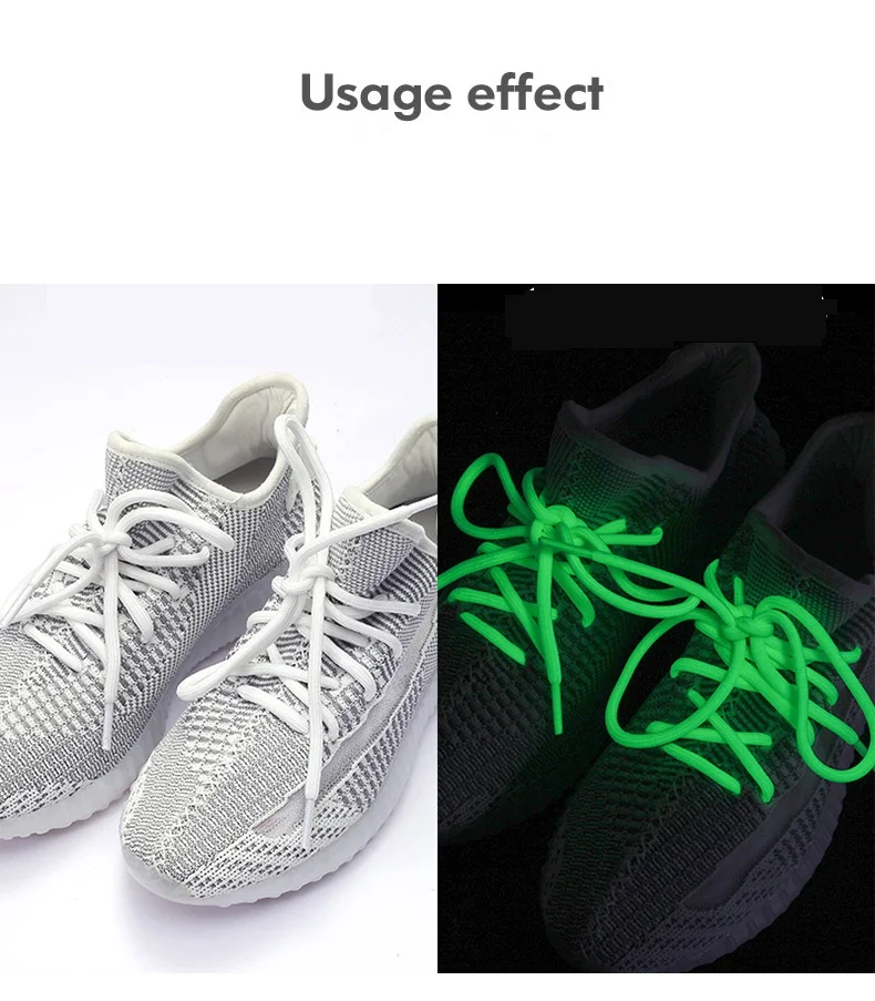 Runde, leuchtende, fluoreszierende Schnürsenkel, die im Dunkeln leuchten, Nacht-Farbschnürsenkel, Sportschnürsenkel für Canvas-Schuhe, Schnürsenkel für Erwachsene und Kinder, Neu – Detail 19