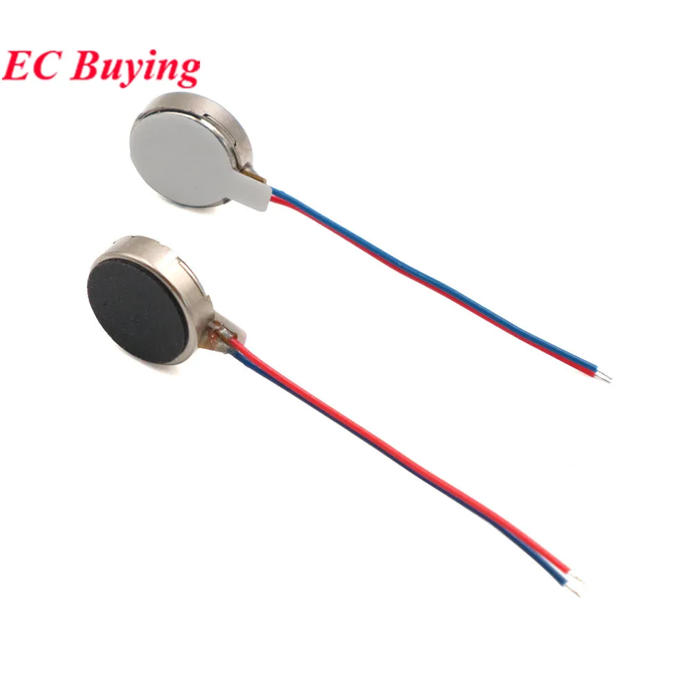 20Pcs/1Pc Mini Vibration Motor DC3V 12000RPM Coin Flat Micro DC Vibrating Motor with Wire for Mobile Cell Phone Pager Tablet