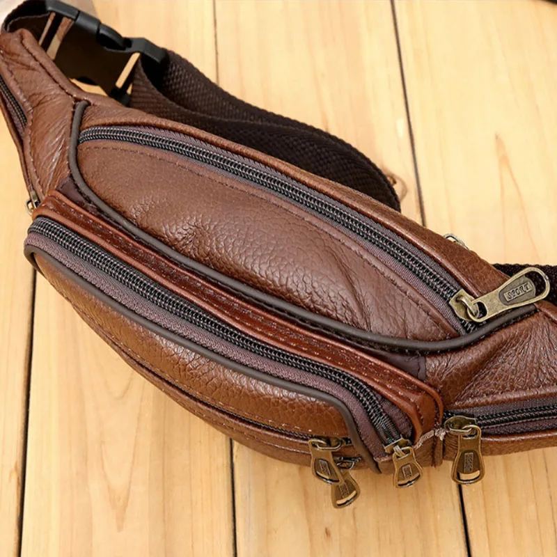 حقيبة خصر جلدية، حقيبة كتف كاجوال للرجال، حقيبة ركوب الدراجات الرياضية الخارجية متعددة الوظائف، حقيبة هاتف ماكينة تسجيل النقود #2