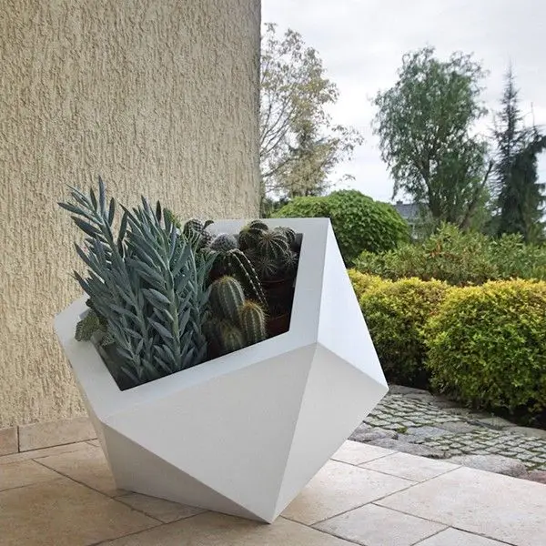 *Custom Fiberglass Flower Pots Planters Indoor Outdoor Flower Pot for shop mall