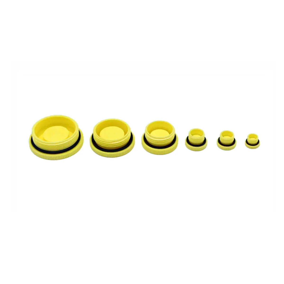 غطاء بلاستيكي سداسي أصفر ملولب أسطوانة المضخة الهيدروليكية مانعة للتسرب ومقبس مانع للتسرب