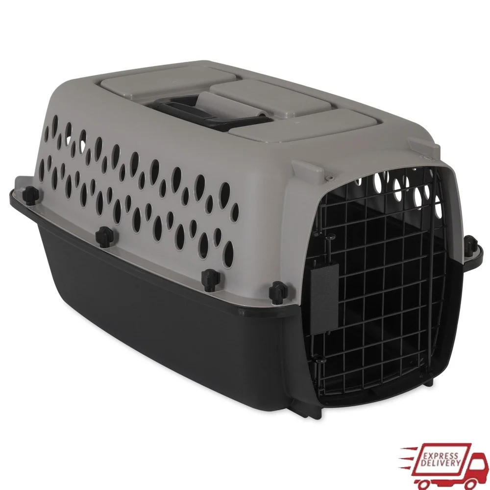 

Portable X-Small Pet Kennel Carrier Dogs Cats Durable Plastic Crate with Ventilation Easy Assembly Safe Travel 10 lbs