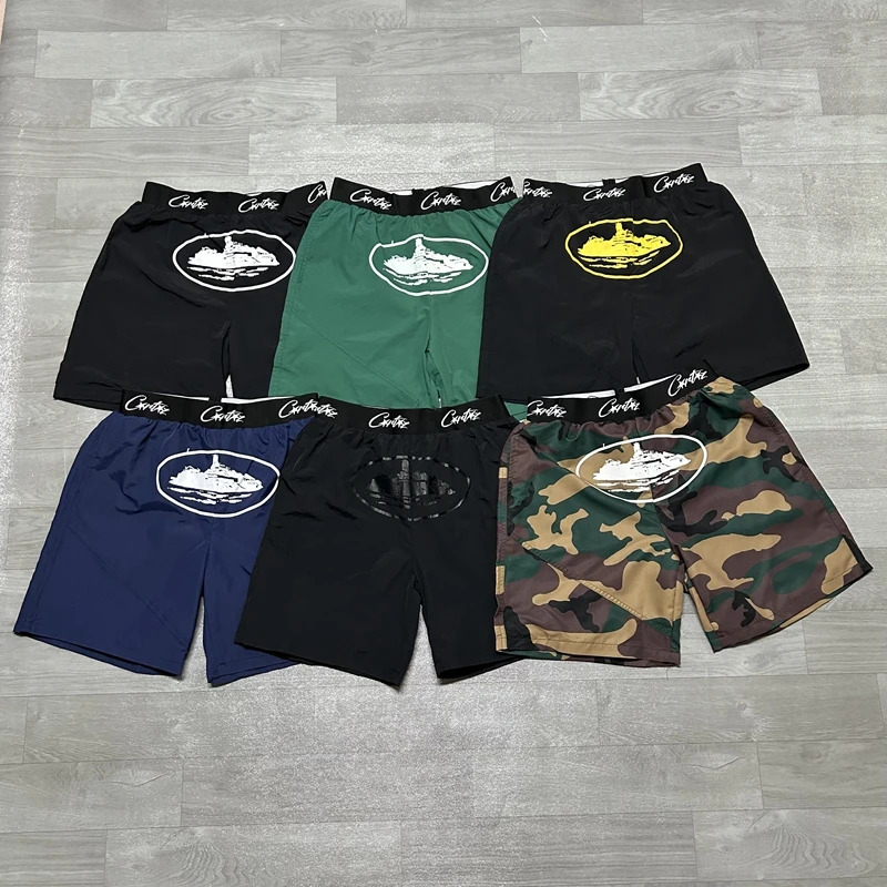 

Camouflage Qui Dry Beach orts Thin Faionable American High Street Sle Printed Casual Pants for Youth Summer Wear