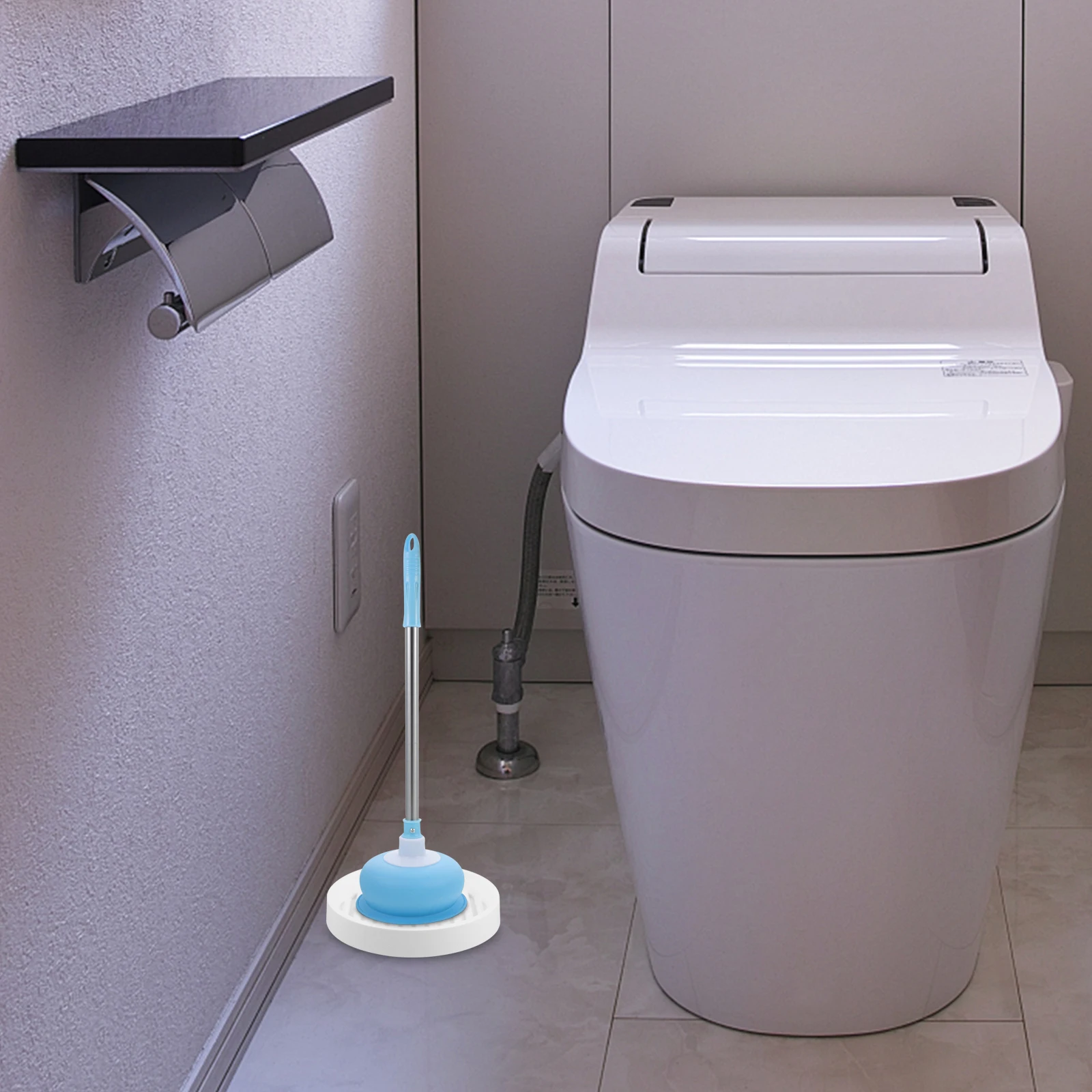 

2pcs Toilet Plunger Pad Plastic Plant Trays Flowerpot Saucers Indoor Accessories Bathroom Drainage Coaster Drip Catcher Water