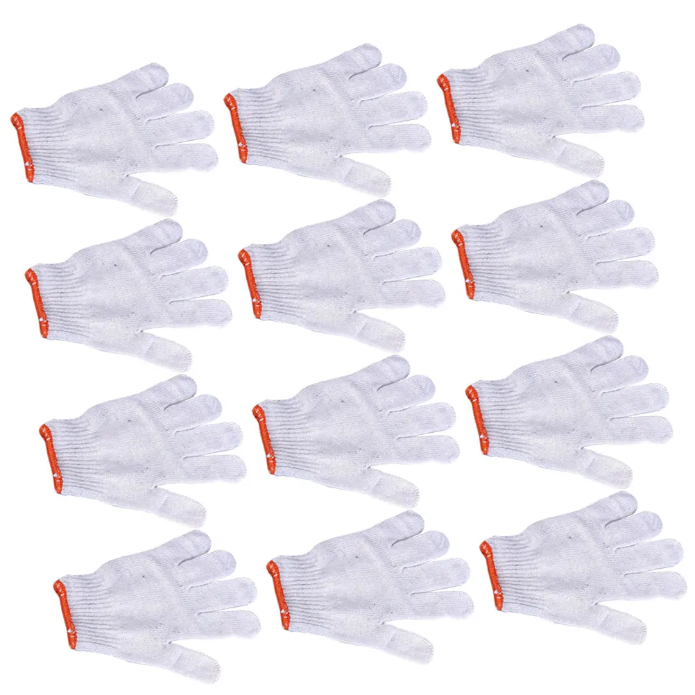 

12pcs Cotton Yarn Gloves Safe Breathable Skid Resistance Construction Machinery Home Workshop Labor Protection