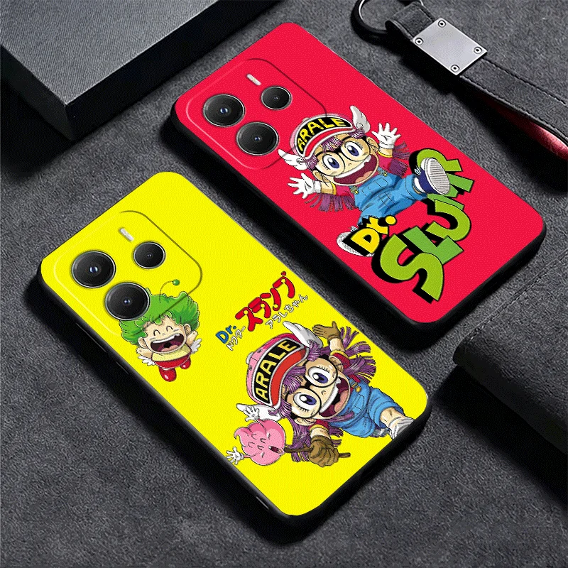Arale S-Slump Anime Soft Phone Case for Xiaomi Redmi Note 12 13 14 15 Pro Plus 11 14S 12S 11S 11T 10S 5G Black Cover Coque - view 2