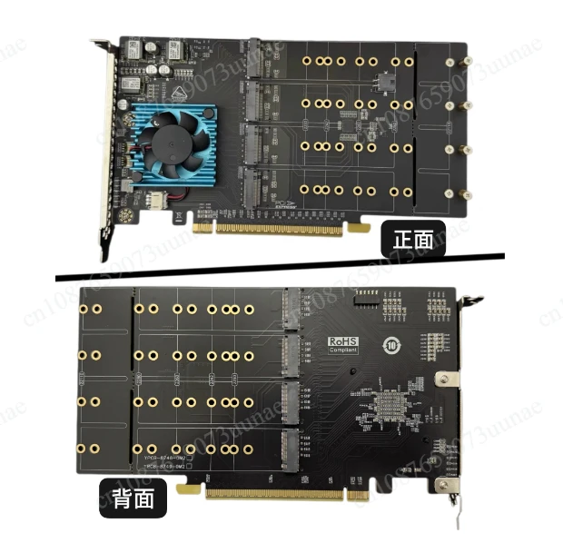 split 8 disc m.2 full height, expansion card PLX8749 free drive, free main board