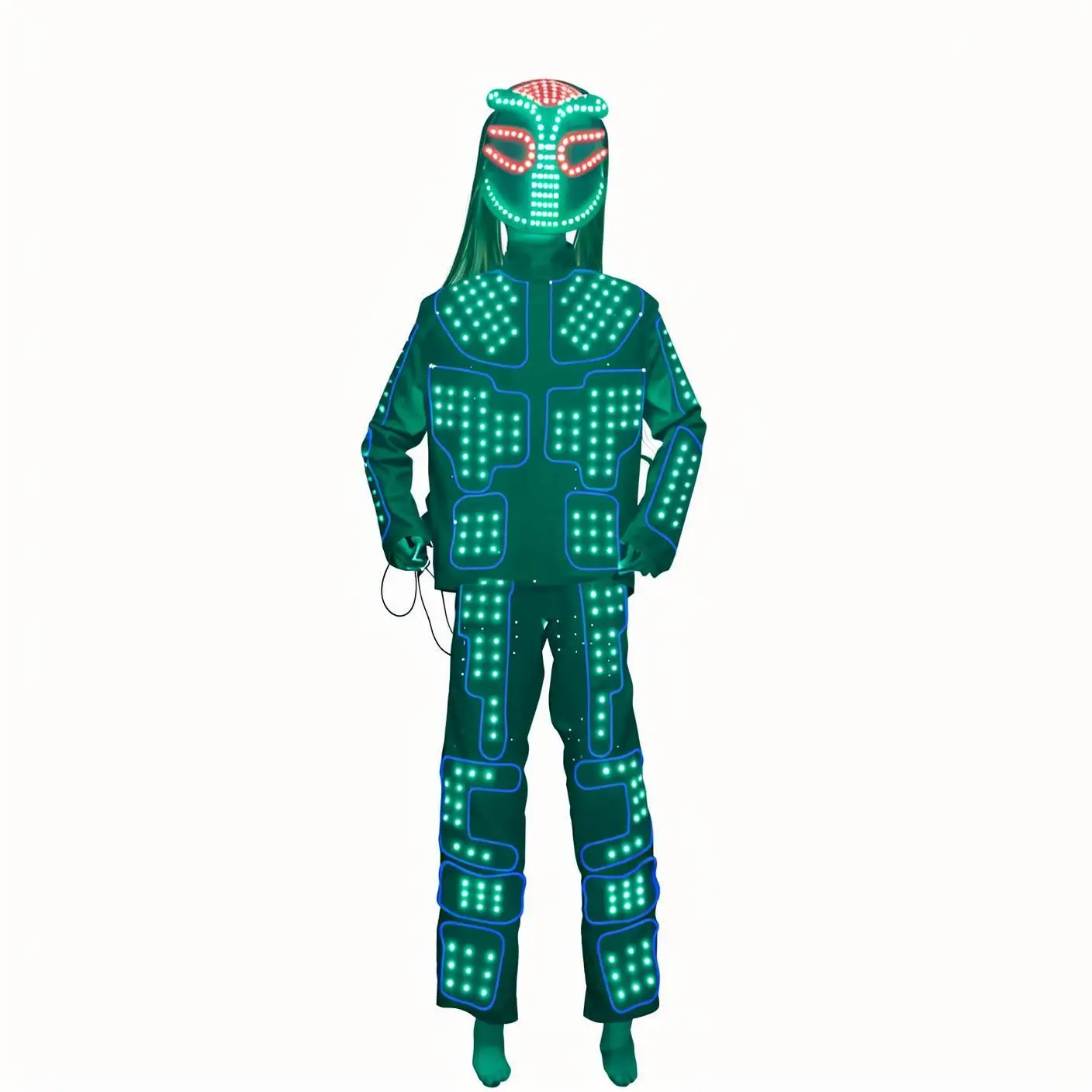 

женские светодиодные костюмы для выступлений светодиодный робот свет вечерние робот взрослый костюм костюм светодиодная одежда со шлемом
