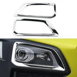 For Hyundai Kona Encino Kauai SUV 2017 2018 2019 2020 Chrome Car Front Fog Light Lamp Cover Trim Foglight Bezel Trim Accessories