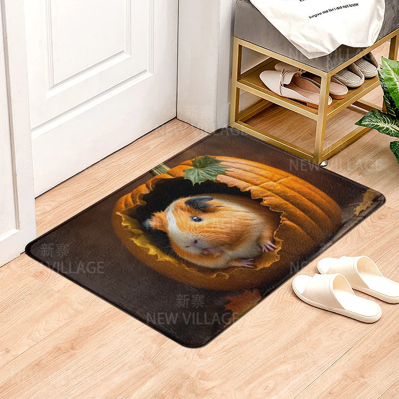 House entrance carpet Home door mat Living Room Bath Foot bathroom non-slip water absorption rugs bath Halloween Autumn Pumpkin