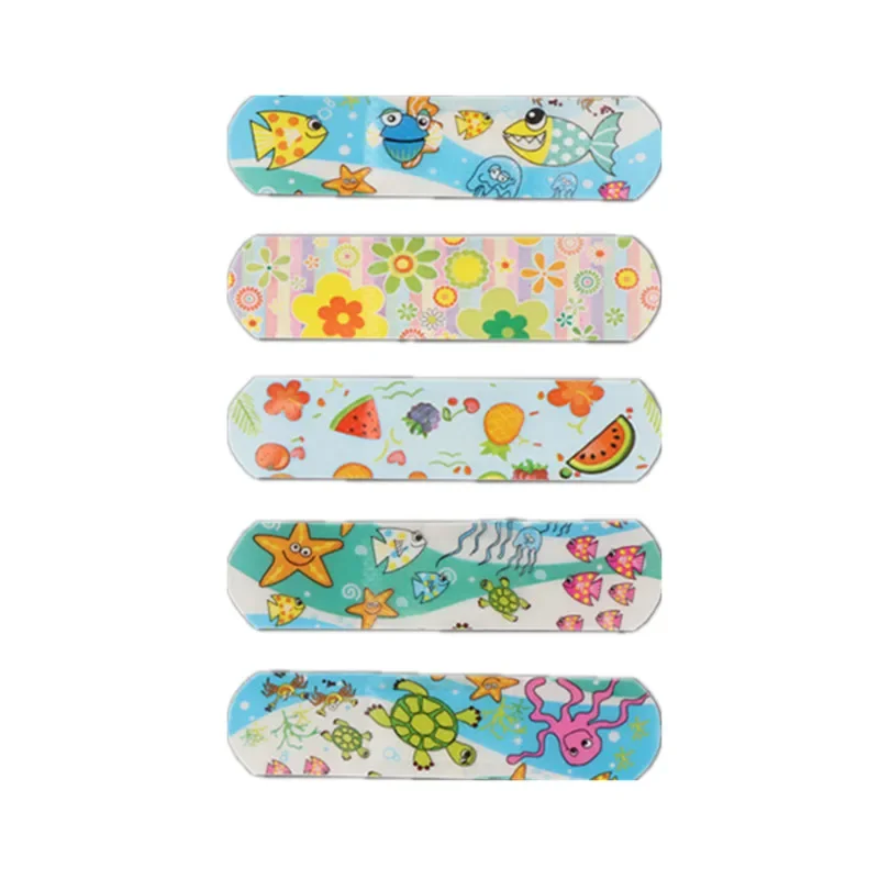 100pcs/set Transparent Band Aid Cartoon Waterproof Patch Wound Dressing Tape Plaster Skin Patch First Aid Adhesive Bandages