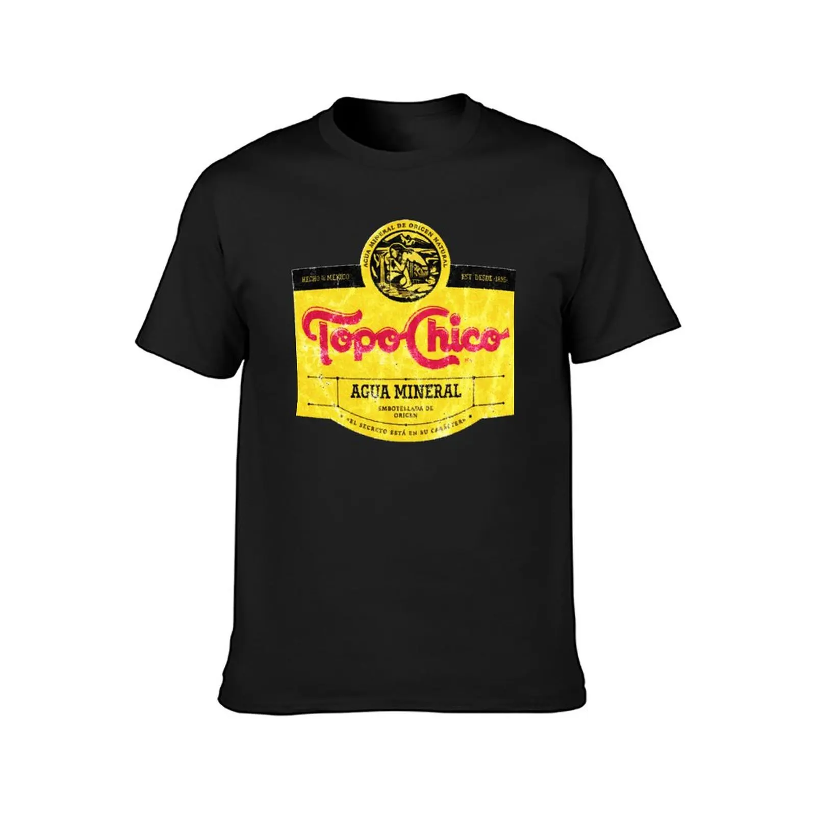 Topo chico agua mineral worn and washed logo (sparkling mineral water) T-Shirt heavyweights blanks T-shirt men