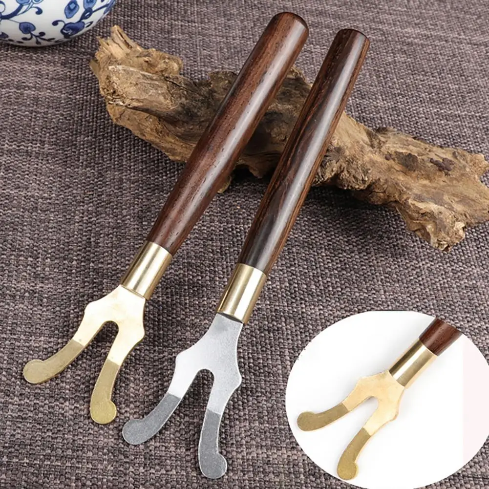 Couvercle de bouilloire à thé en fonte thermo-isolant, pince à couvercle de théière, fourchette avec manche en bois, vaisselle à thé pour salon, accessoires de cuisine