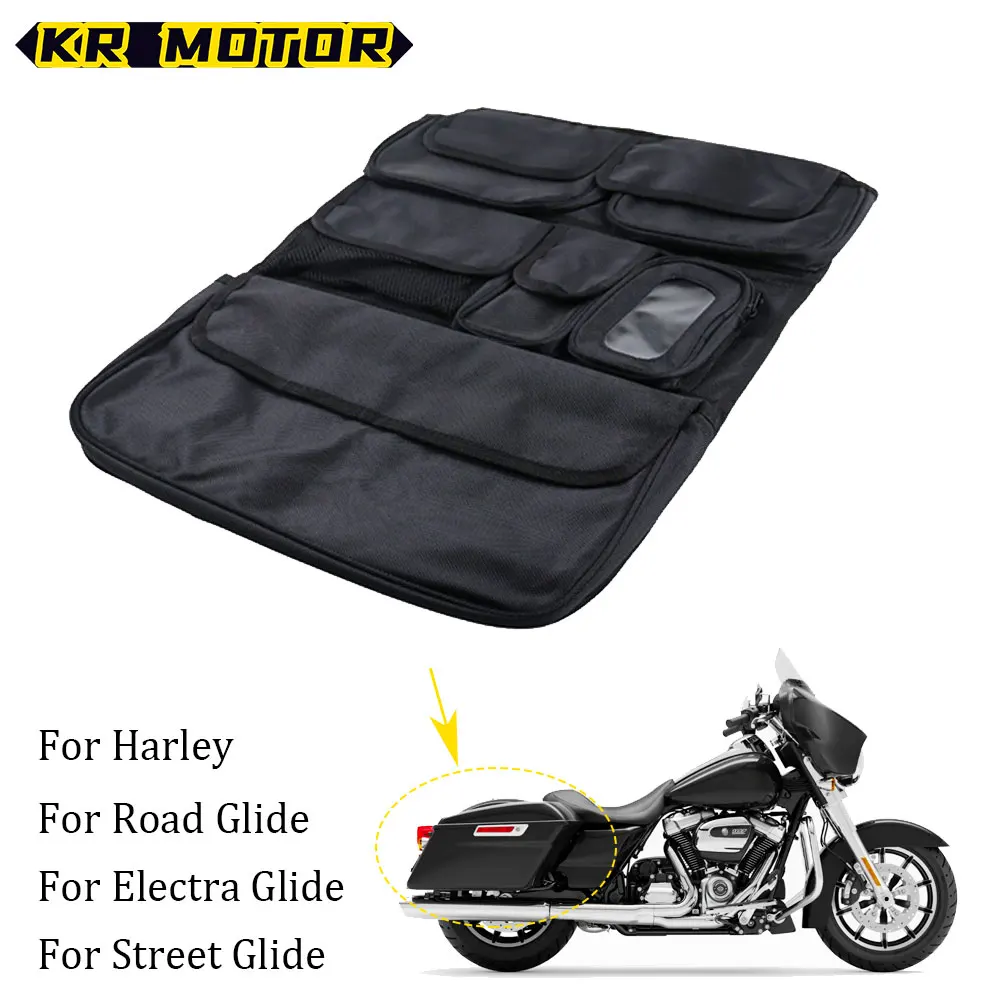 

Motorcycle Saddle Bag Saddleman Lid Organizer Tool Kit Tour Pack Saddlebag For Harley Road King Electra Street Glide Classic