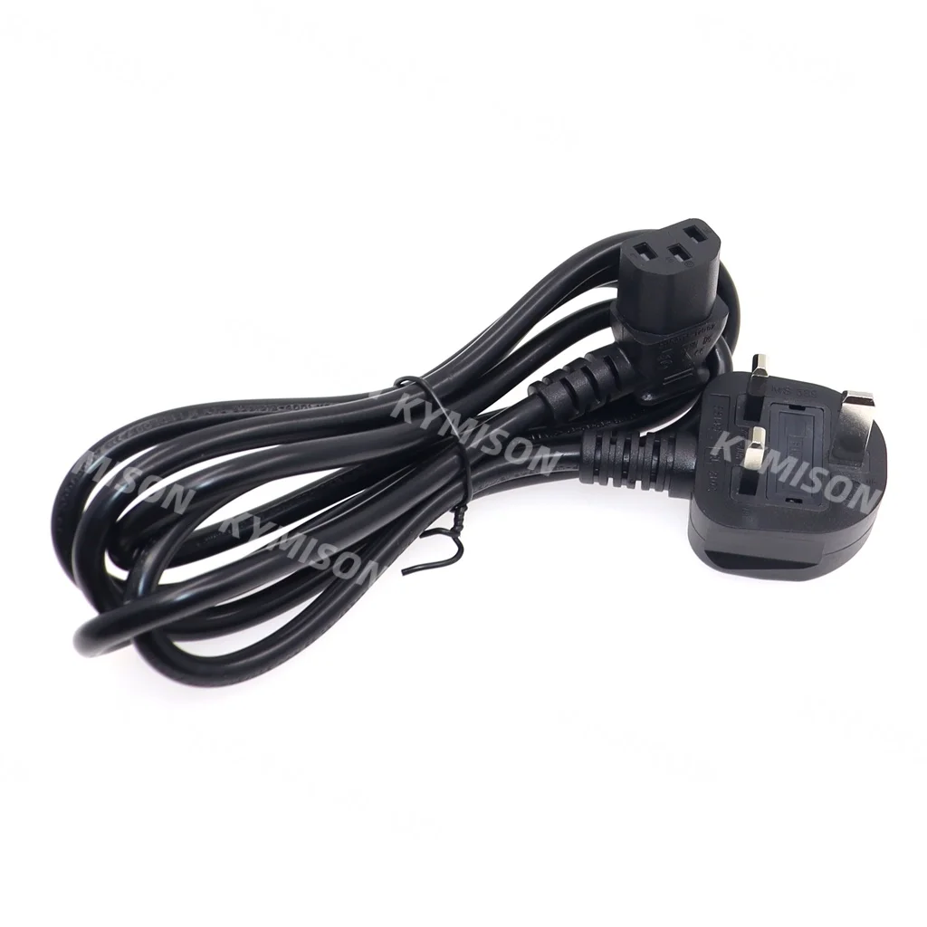 IEC320 C13 Right / Left Angle to UK 3 pins Main plug Extension Power Cable 1.8M AC Singapore Malaysia Plug Power Cable Lead Cord