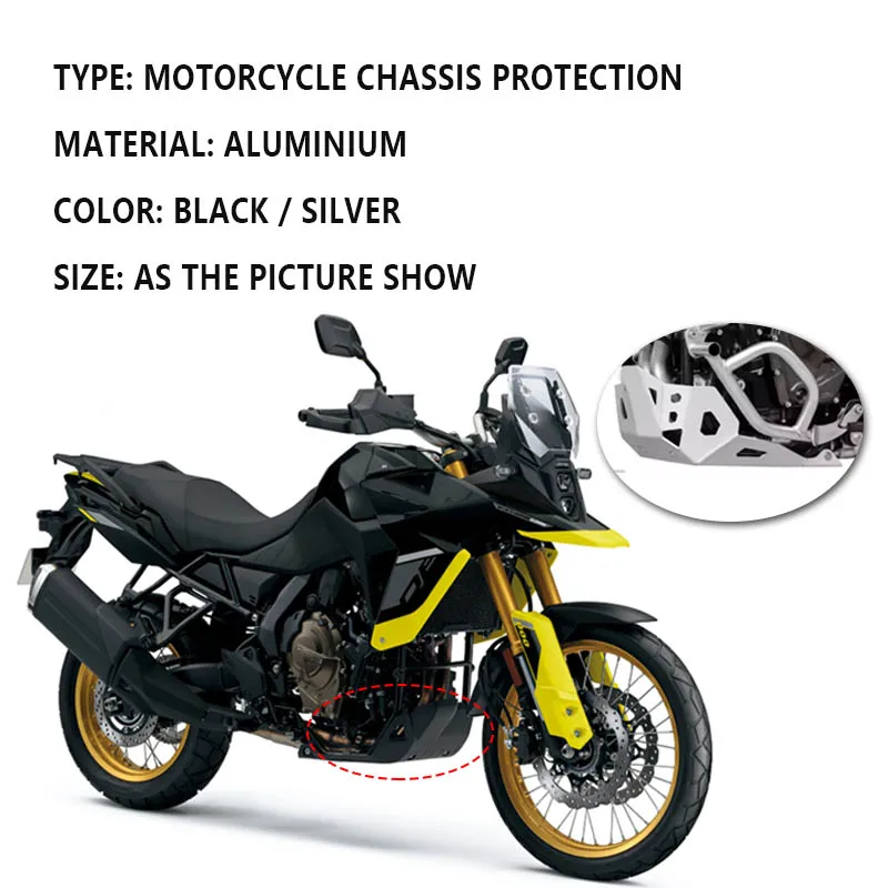 

For Suzuki V-STROM 800 DE VStrom 800DE 2023-2025 Skid Bash Plate High Performance Sturdy Engine Protector Bottom Chassis Cover