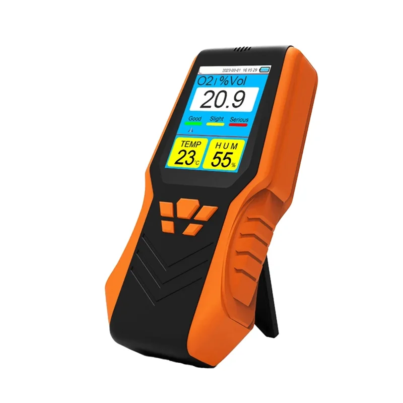 ZIZI Handheld Oxygen Air Quality Monitor High Precision Temperature Humidity O3 Sensor Gas Detector