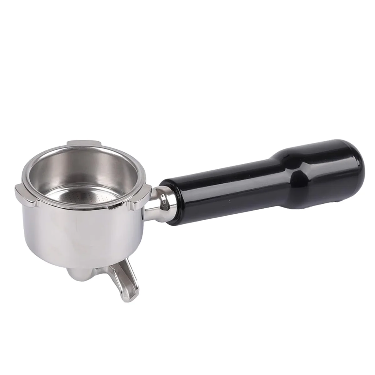 QA88X 51mm Coffee Portafilter 3 Ears with Double Spout for Delonghi Dedica EC680/EC685/EC785/EC820/EC850/EC860-ABS Handle