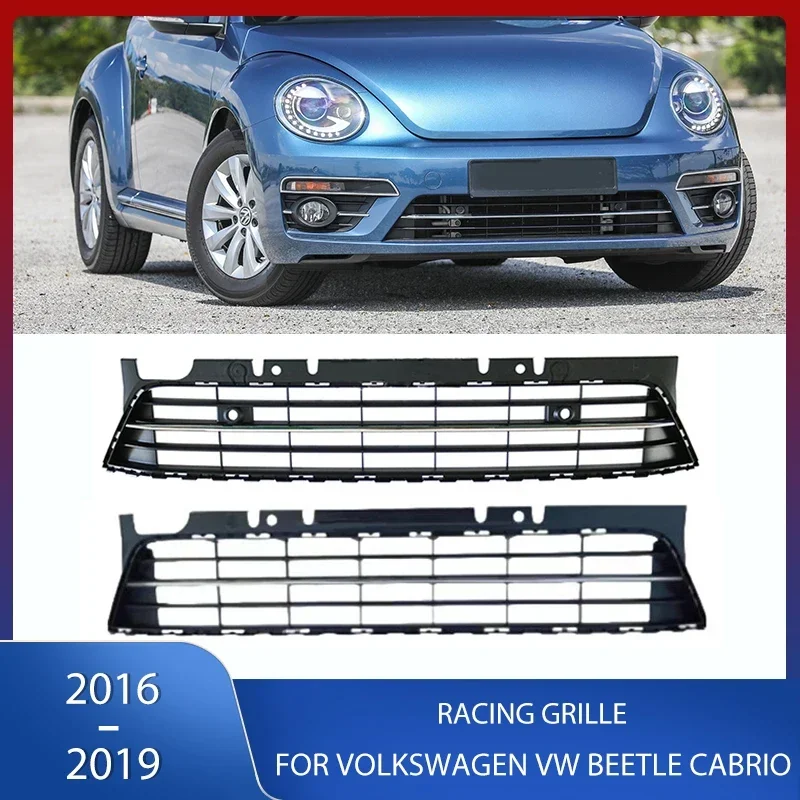 Front Bumper Middle Lower Grille Racing Grill Cover Trim For VW Beetle Cabrio 2016 2017 2018 2019 5C5 853 671 S