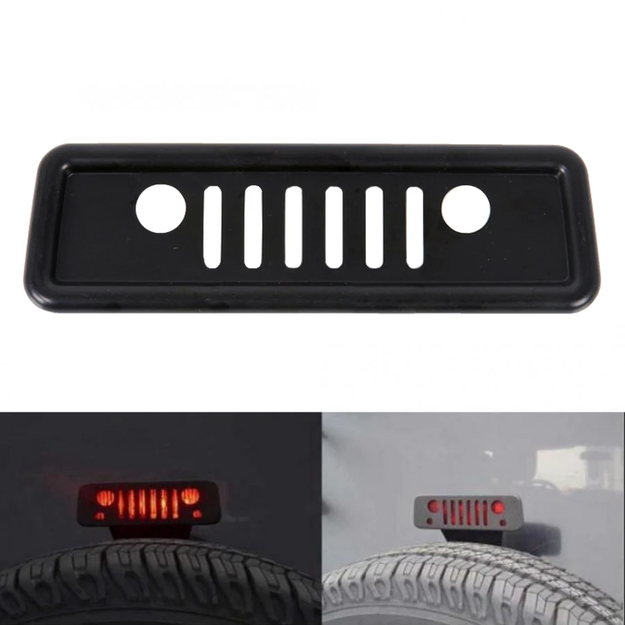 Car Tail 3rd Brake Light Cover Lamp Protective Sticker Guard Trim Frame For Jeep Wrangler JK 2007-2017