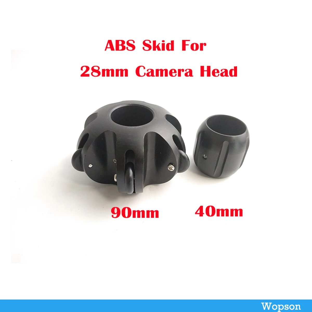 

40mm 90mm ABS Skid For 28mm Pipe Camera Head Video Camera Head Protective Skid DIY Flexible Pipeline Camera Head Skid