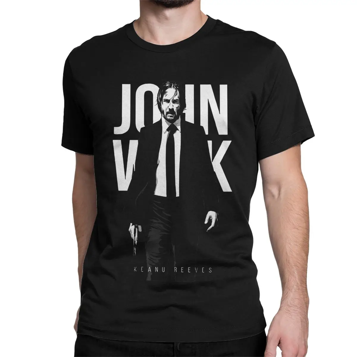 Vintage John Wick Movie T-Shirts Men Women Crew Neck Pure Cotton T Shirt Short Sleeve Tee Shirt 4XL 5XL Tops