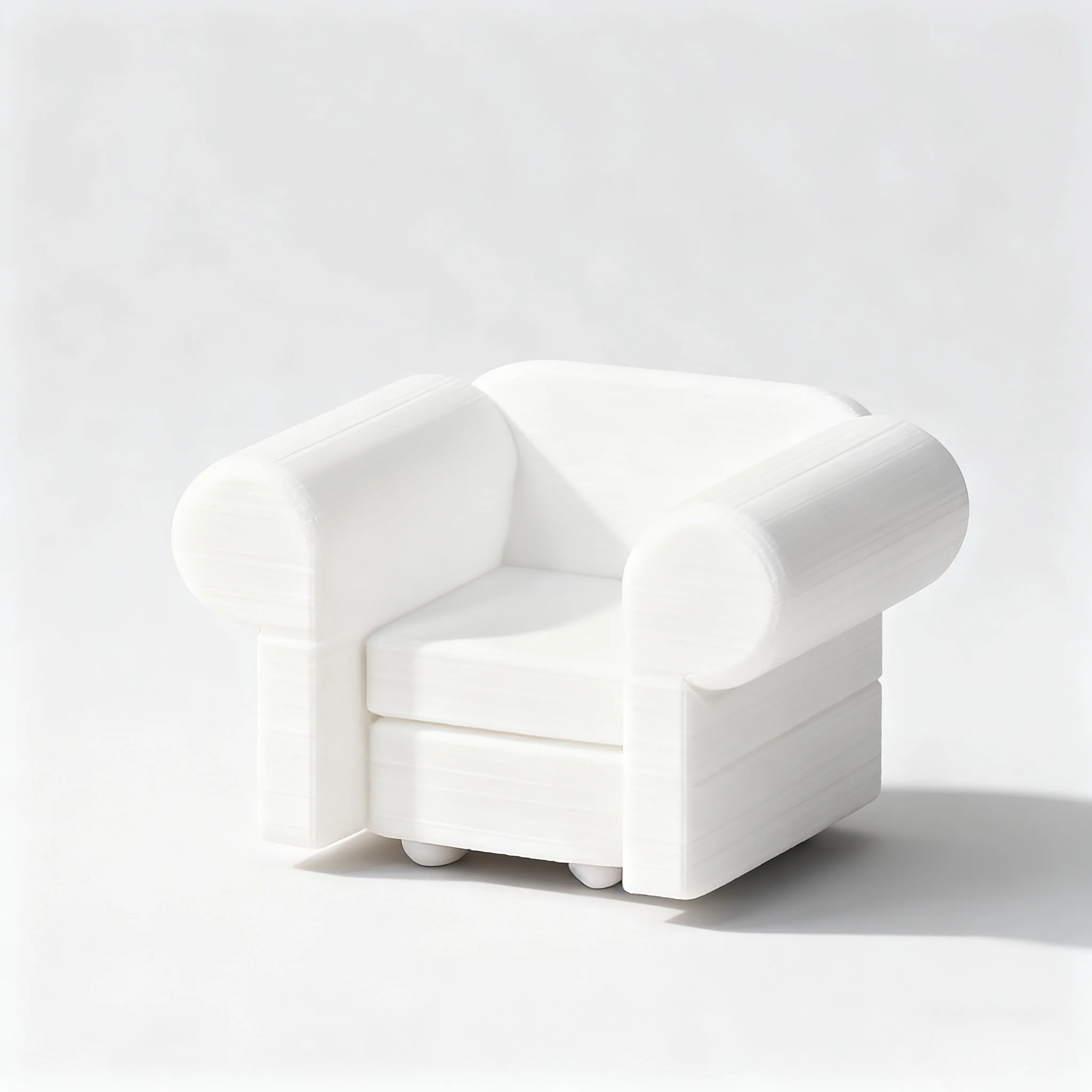 Miniaturowa sofa z tworzywa PLA do domku dla lalek, model architektoniczny, diorama, kolekcja, projekt, skala 1:20 1:25 1:30 1:50