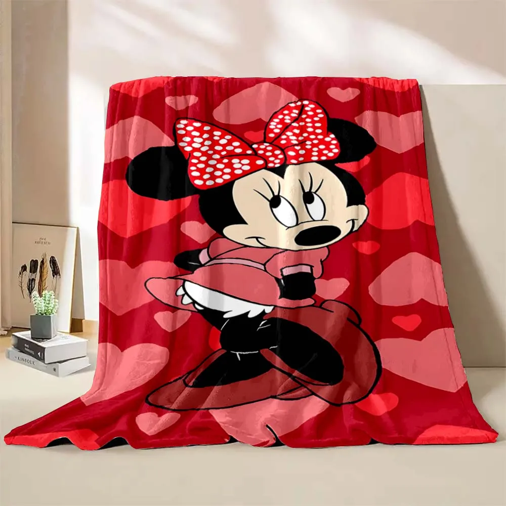 17 Style Mickey Minnie Mouse Flannel Blanket Lovers Throw Office Thick  Blanket Warm Home Sofa Decor Unisex Kids Boy Girl Gift