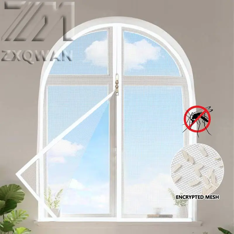 

Home-use customizable zipper hidden encryption mesh window screen - mosquito-proof, scratch-resistant no need for drilling holes