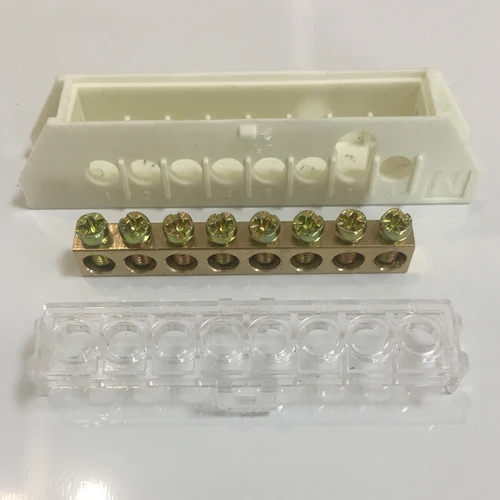 Imagen 2 del producto 7*9mm 7x9mm 8P 12P 18P 8 12 18 posiciones de orificios Pin M5 tornillo N N N N línea de alambre fila conector de latón de plástico bloque de terminales de barra