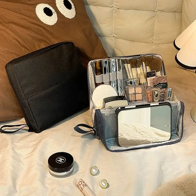 حقيبة مكياج، حقيبة تخزين مستحضرات التجميل ذات سعة كبيرة، قسم متعدد الطبقات #5