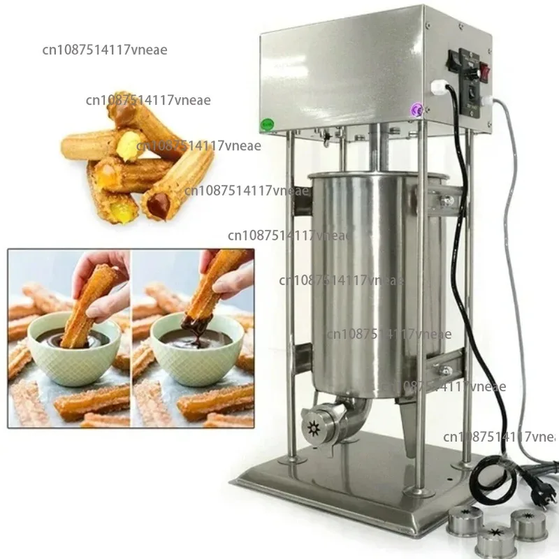 Electric Churros Maker Machine Commercial Spanish Churro Machine Automatic Latin Fruit Donut Sausage Vertical Stuffer Machine
