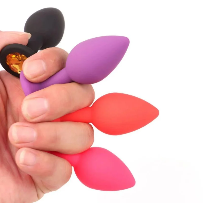 Soft Silicone Butt Plug Anal Plug Unisex Sex Stopper 3 Different Size Adult Toys for Men/Women Anal Trainer for Couples
