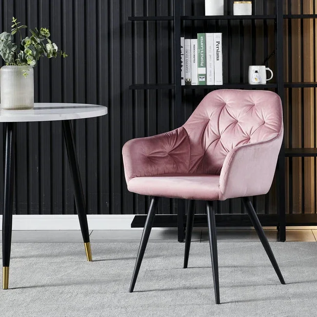 Modern Hotel Living Room Luxury Dinning Room Chair Nordic Velvet Dining Chair With Metal Leg Furniture Living Room Chairs