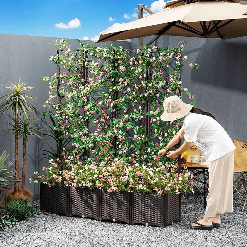 

Vegetable pot vegetable planting artifact roof rectangular plastic flower pot extra large flower box