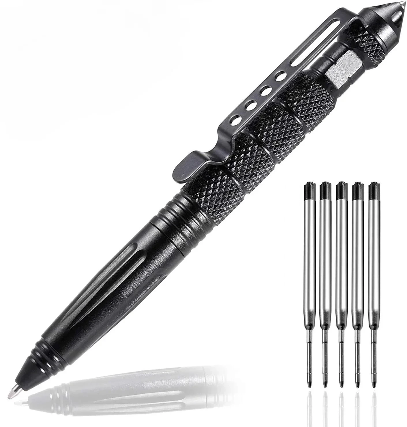 

Multifunctional Metal Tactical Pen Anti Skid Emergency Glass Breaker Self Defense Classic Survival Tactical Pens Refill Supplies