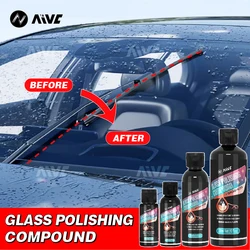 AIVC แก้วน้ํามันฟิล์ม Remover กระจกรถยนต์น้ําจุดด่างดําคราบวางแก้ว Polishing Compound ทําความสะอาดหน้าต่างรายละเอียด