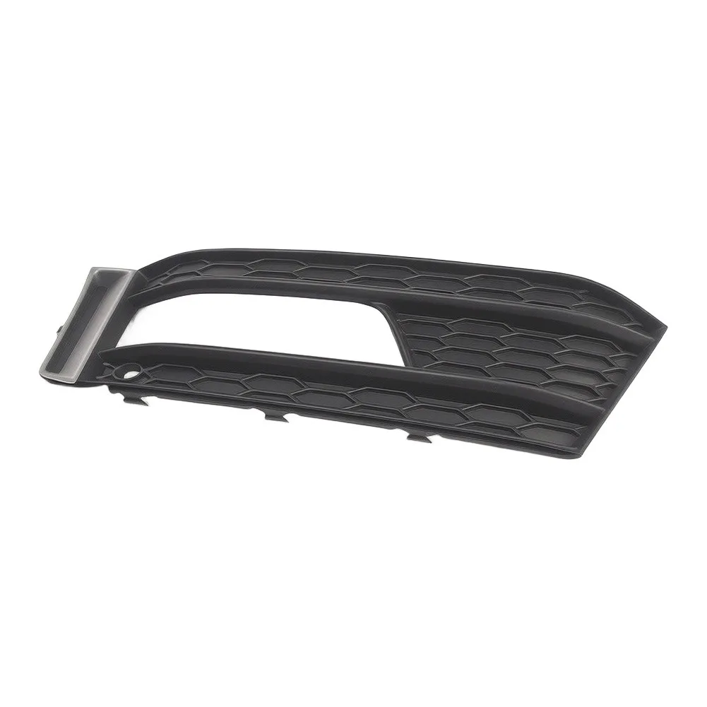 Front Bumper Left Air Guide Grille for For A1 S-Line 2015 to 2018 8XA807647A 8XA807681D ABS Black Silver 46.5x15x9cm