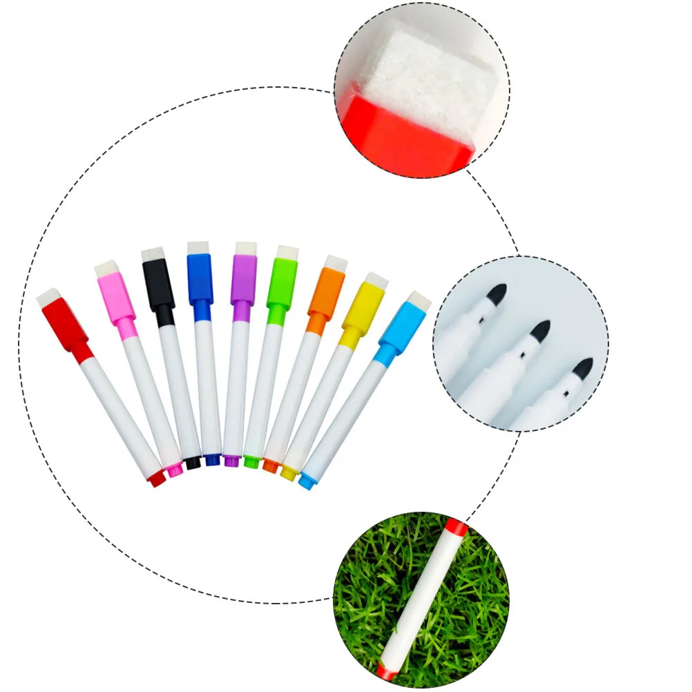 90 Pcs Wipe Marking Pen with Brush Whiteboard Dry Erase Marker Markers Writing School