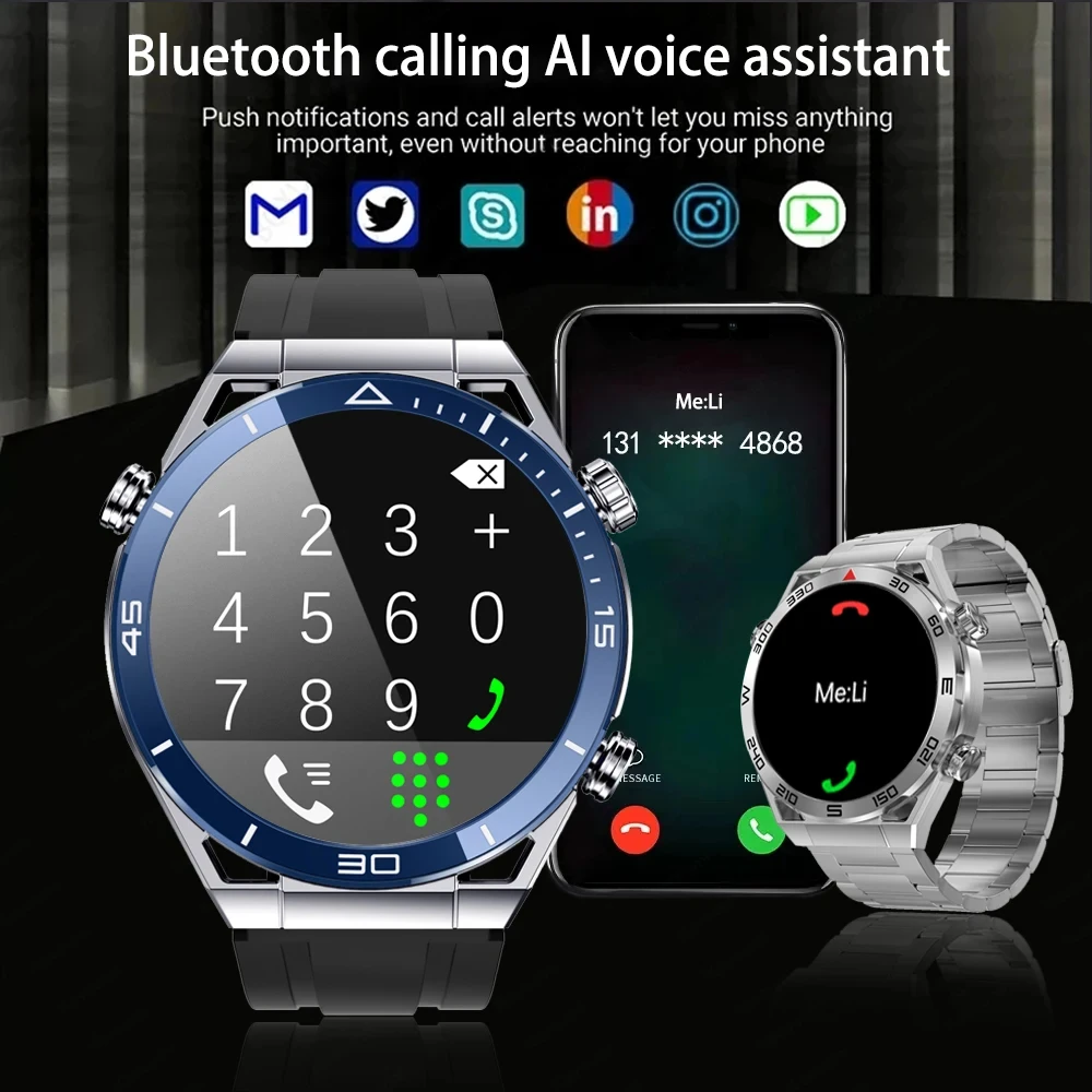 2024 New Huawei Original Business Smart Watch NFC Bluetooth Call IP67 Waterproof Smart Watches AMOLED HD Screen For Android IOS