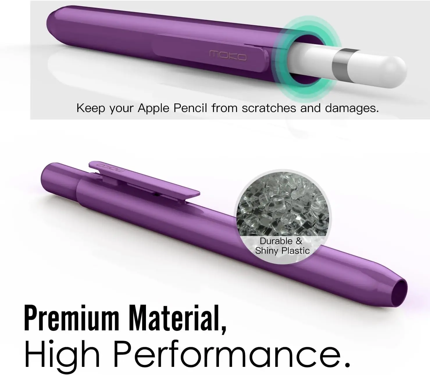 MoKo Holder Case for Apple Pencil 1st Generation,Retractable Apple Pencil 1st Case Protective iPad Pencil Sleeve Skin Cover